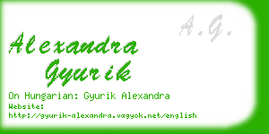 alexandra gyurik business card